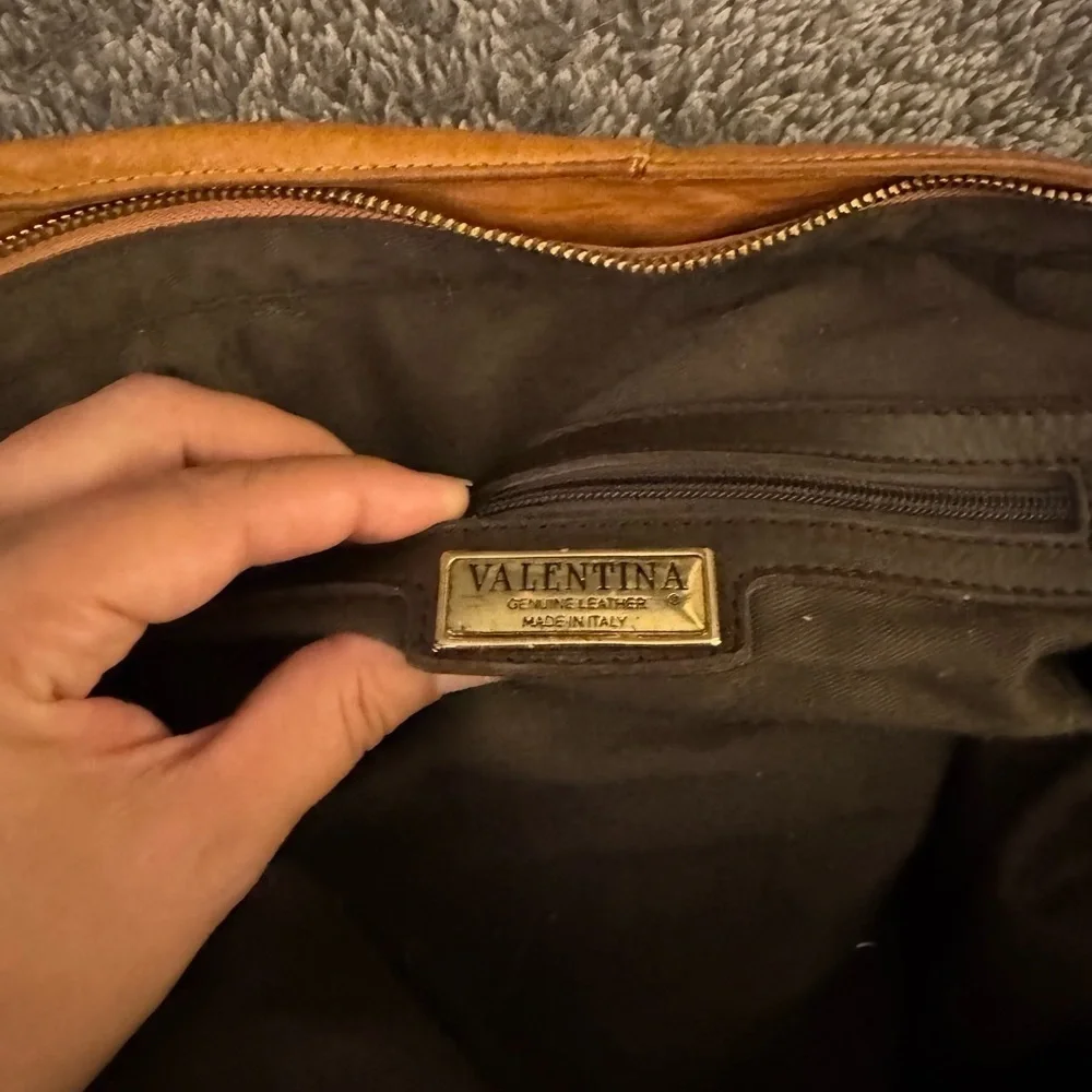 VALENTINA Brown Leather Shoulder Bag